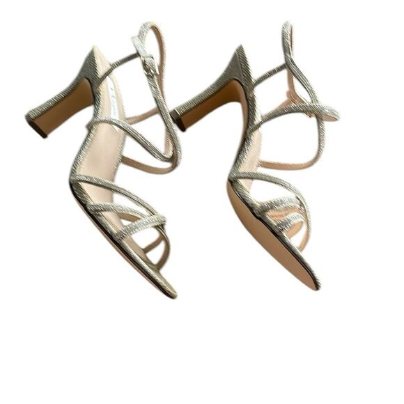 NINA Gold Sparkly High Heel Sandals – Women’s Size 9 – NEW Without Box -GORGEOUS - Picture 3 of 5